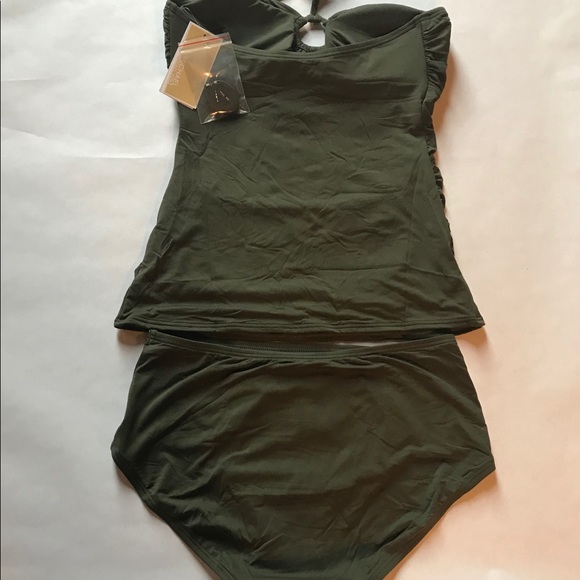Michael Michael Kors Tankini Set Olive - Picture 2 of 9